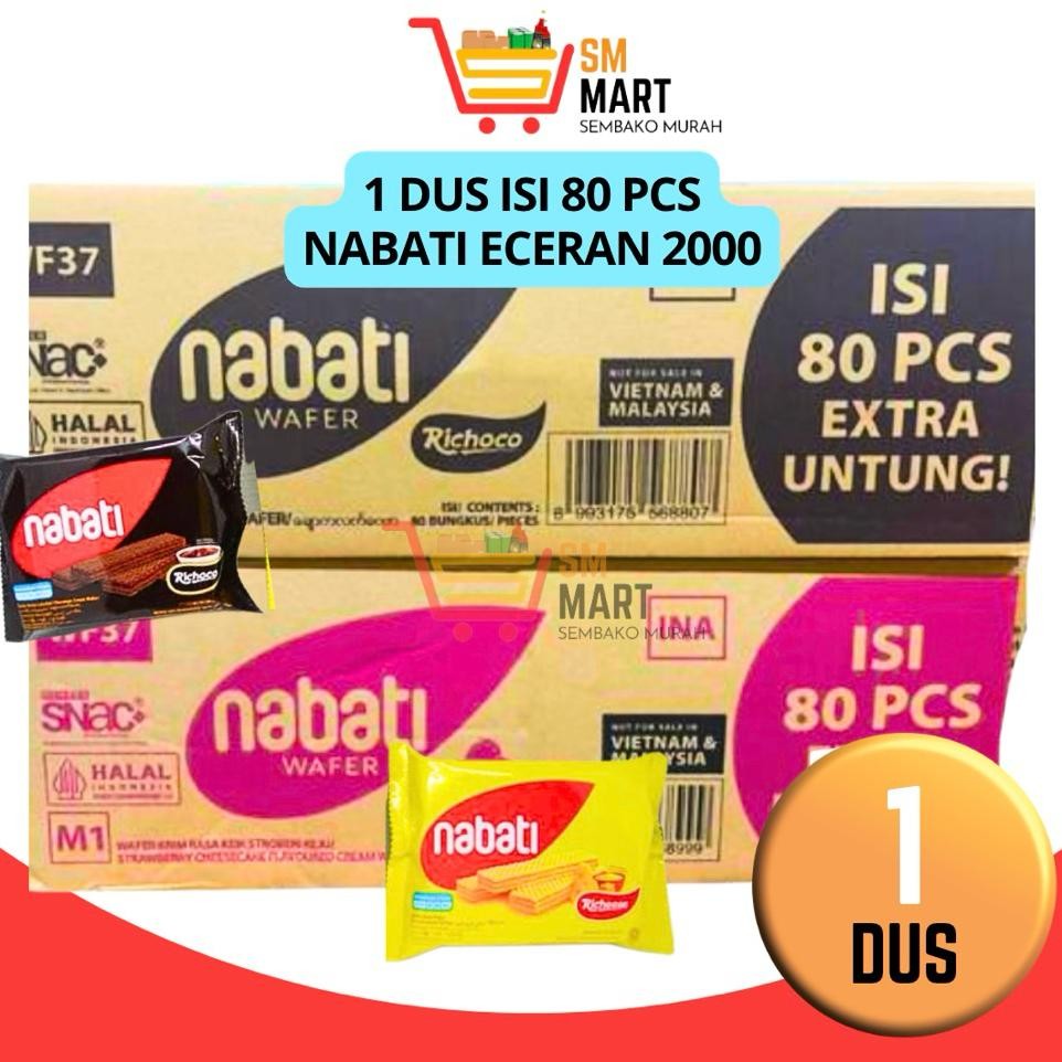 Bisa Mix Rasa Wafer Nabati 1 Dus Richeese Nabati Isi 80 Pcs Keju Coklat Nabati 2