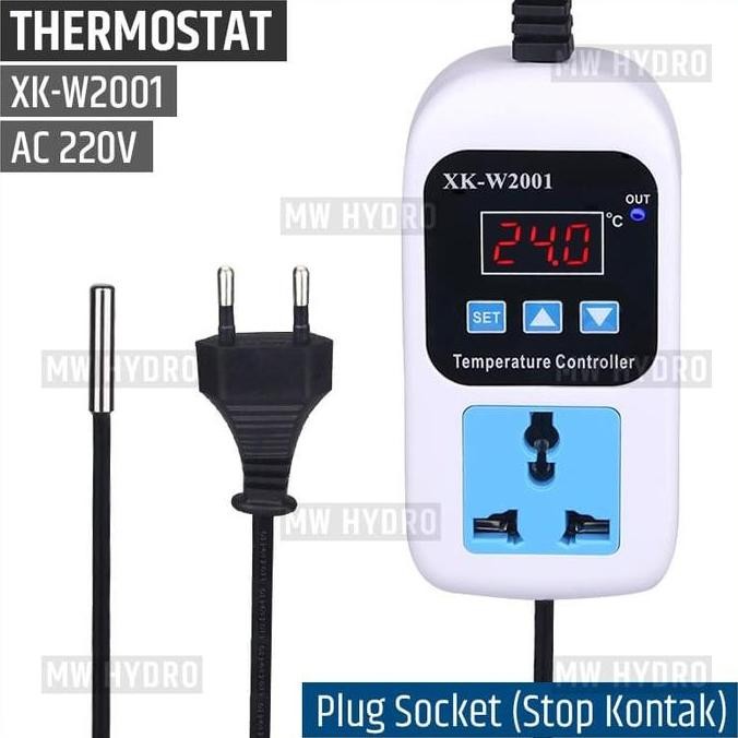 +++++] Temperature Controller, Thermostat with Switch, Stop Kontak, XK-W2001