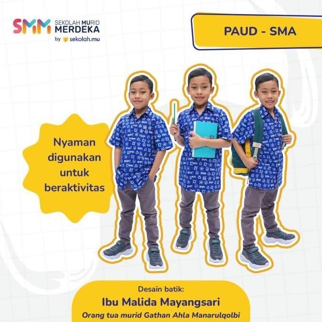 Kemeja Batik Seragam Sekolah Murid Merdeka Smm LS