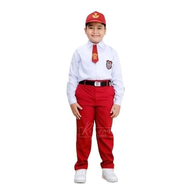 Seragam sekolah SD tangan pendek dan tangan panjang - pakaian anak Sekolah Dasar bahan cotton tetoro