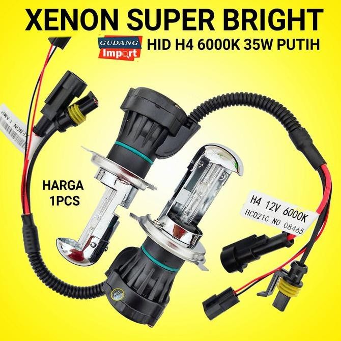 BOHLAM LAMPU HID H4 35W 6000K PUTIH