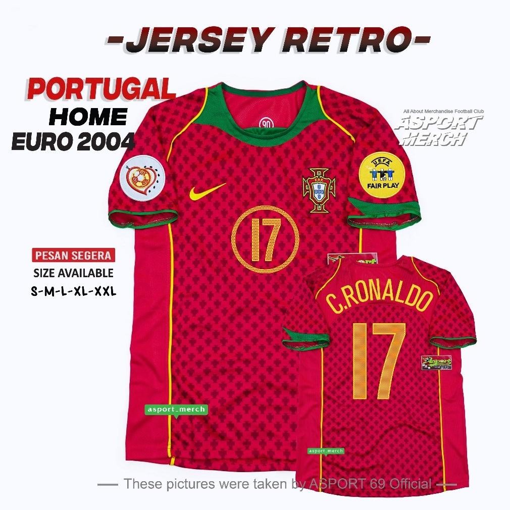 JERSEY BOLA PORTUGAL RETRO HOME EURO 2004 JERSEY PORTUGAL 2004