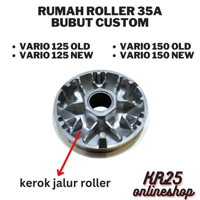Pulley Set 35A Rumah Roller Custom 35A Pulley Bubut Custom Bubut 13,5  13,8  14 Vario125 150