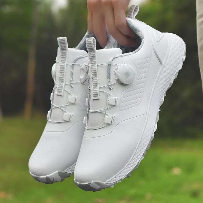 Sepatu Golf Tali BOA Pria Wanita Shoes Golf X19 White Grey