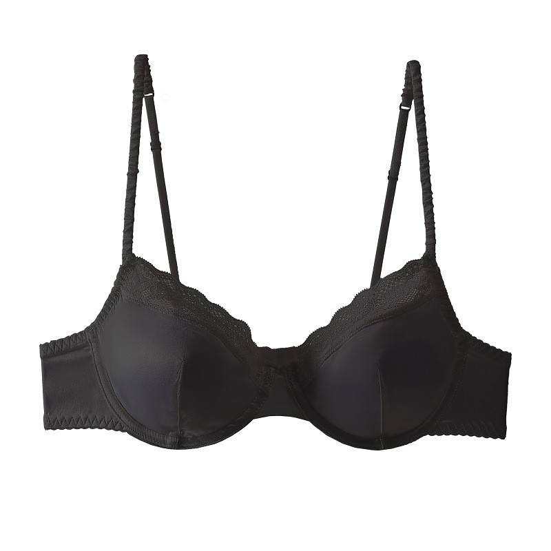 [COD]Bra Satin Tipis Berenda Transparan Seksi dengan Jepitan Depan