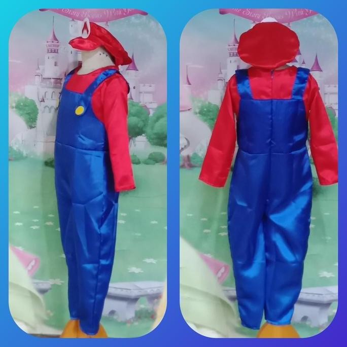 Ready  Super Mario Bros-Baju Kostum Mario-Baju Karakter Mario