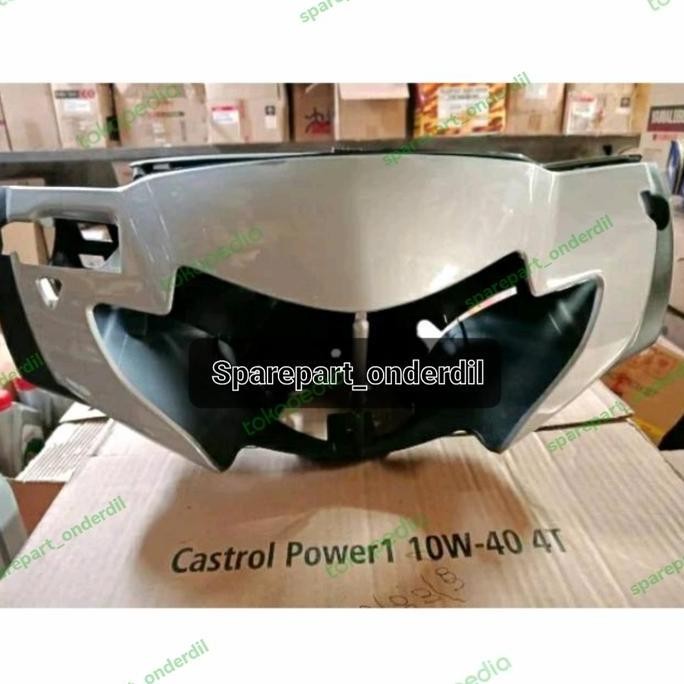 Batok Kepala depan belakang Honda Supra x 125 lama 2005-2006 silver