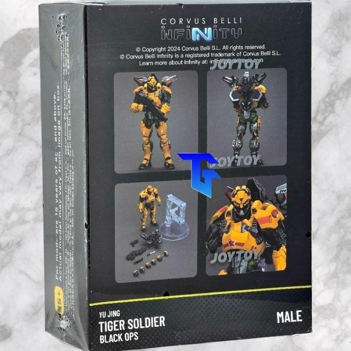 New  JOYTOY 1/18 Corvus Belli Infinity Yu Jing Tiger Soldier - Black Ops Male JT5819 - Black Ops Hac