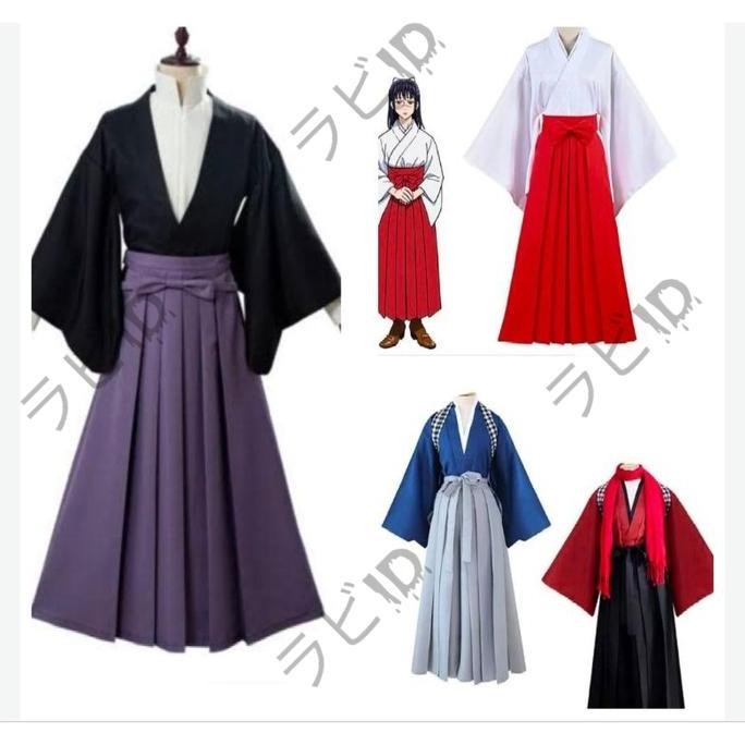 Ready  HAKAMA HIKOMO STUSAKA SAMURAI KIMONO COSPLAY COSTUME JAPAN UNISEX Anime Wanita PRIA