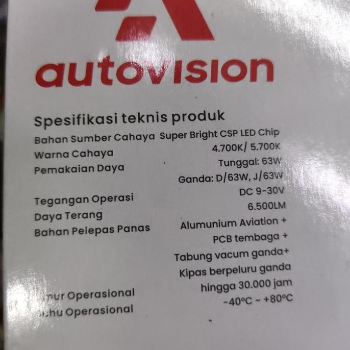 Lampu led autovision carbon LX 63 watt murah