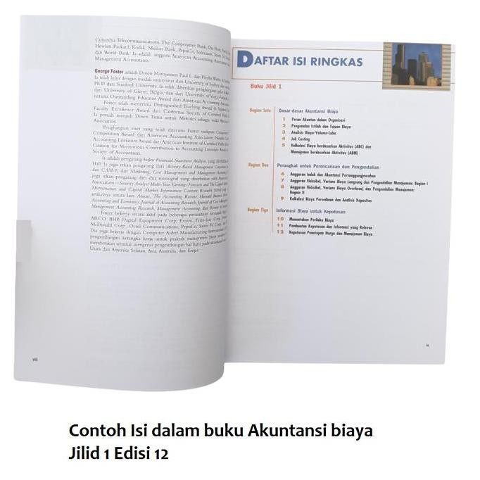 Buku Akuntansi Biaya Manajerial Jld 1 dan 2 Charles T Hongren Erlangga