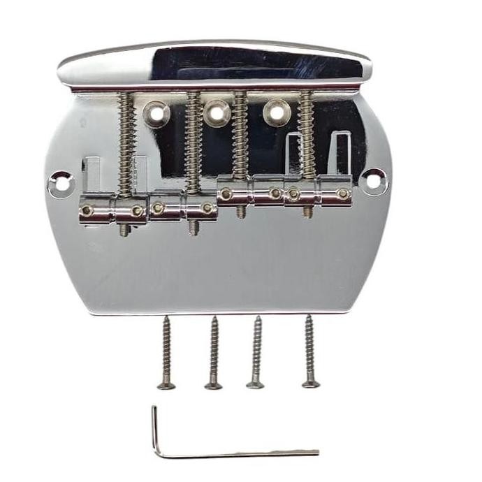 BRIDGE GITAR BASS MUSICMAN 4 SENAR WARNA CHROME / MUSICMAN BRIDGE BASS GUITAR