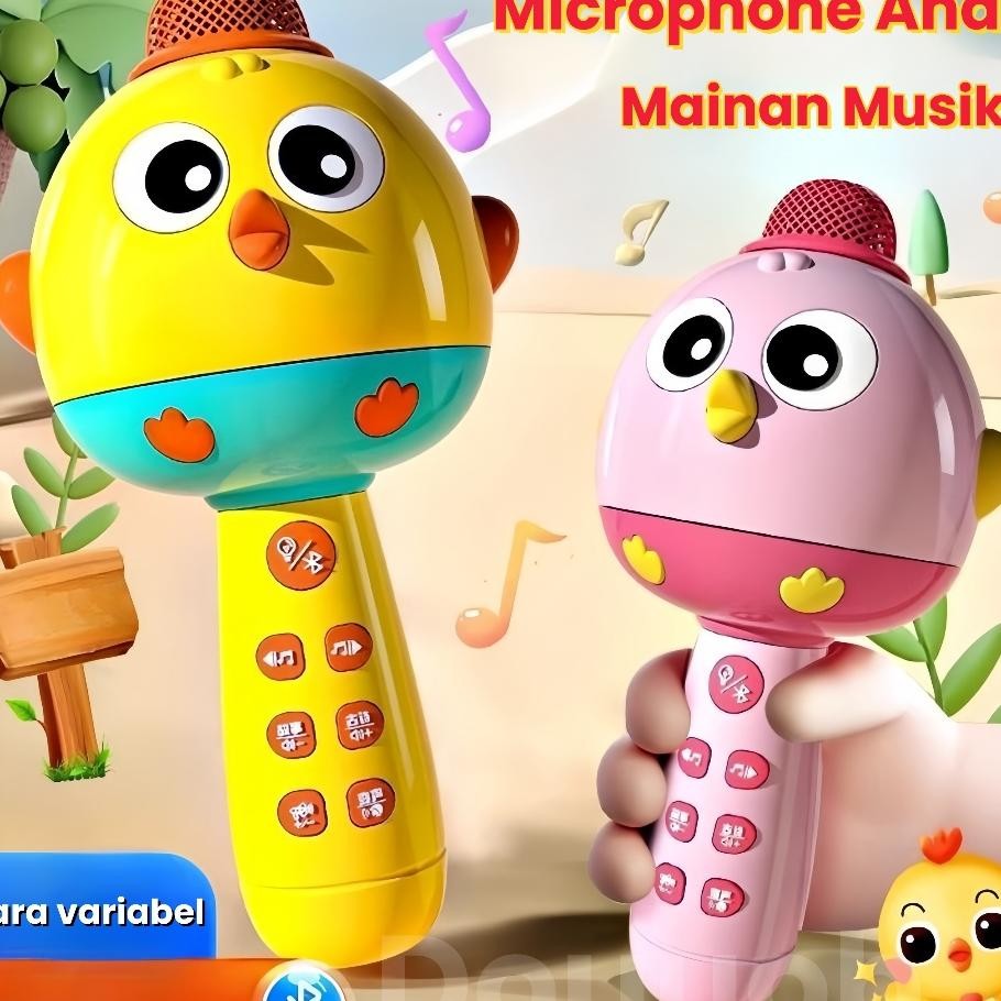 Mainan Karaoke Anak Perempuan Bayi Mainan Mikrofon Anak Mikrofon Nyanyi Bluetooth Wireless Dengan Sp