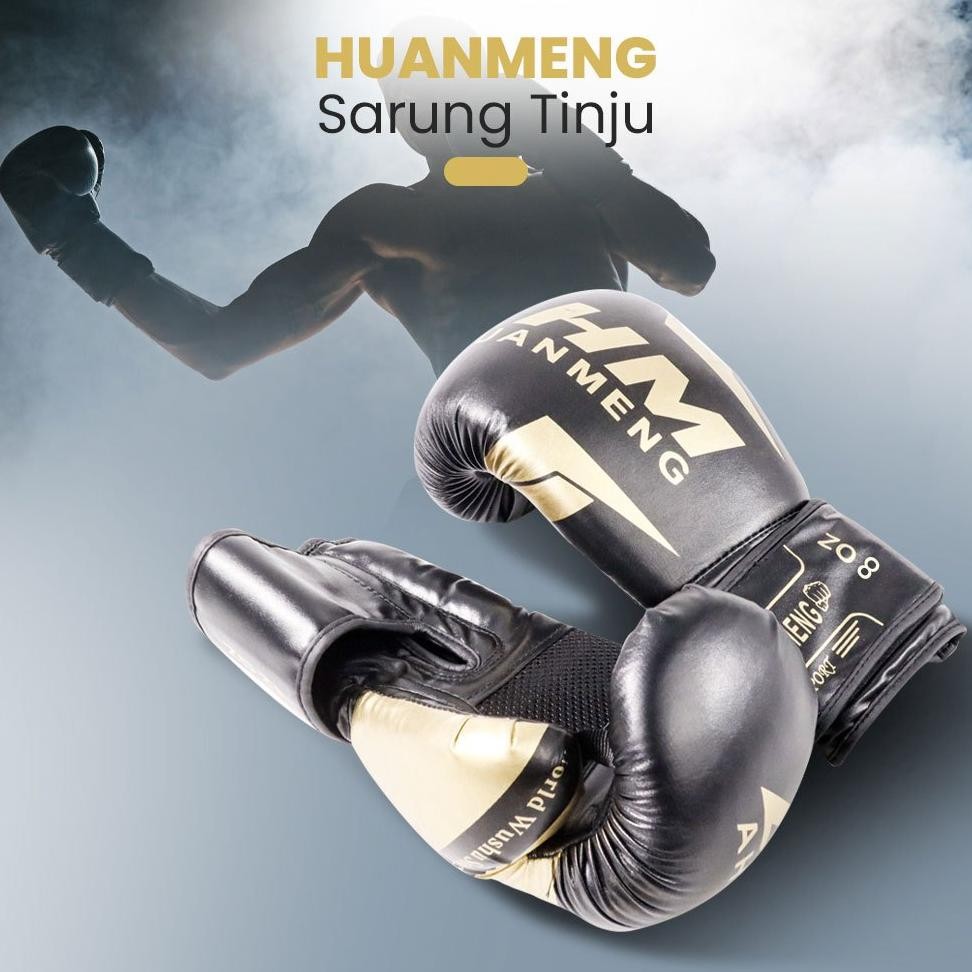 READY STOK Sarung Tinju MMA UFC Boxing Muay Thai Glove HUANMENG - AHM01 Siap kirim