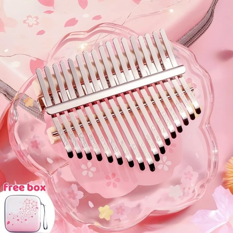 Alat Musik Kalimba 21 Keys Acrylic BONUS Tas / Kalimba 17 Key Untuk Pemula Piano Jari, Kecapi Jari K