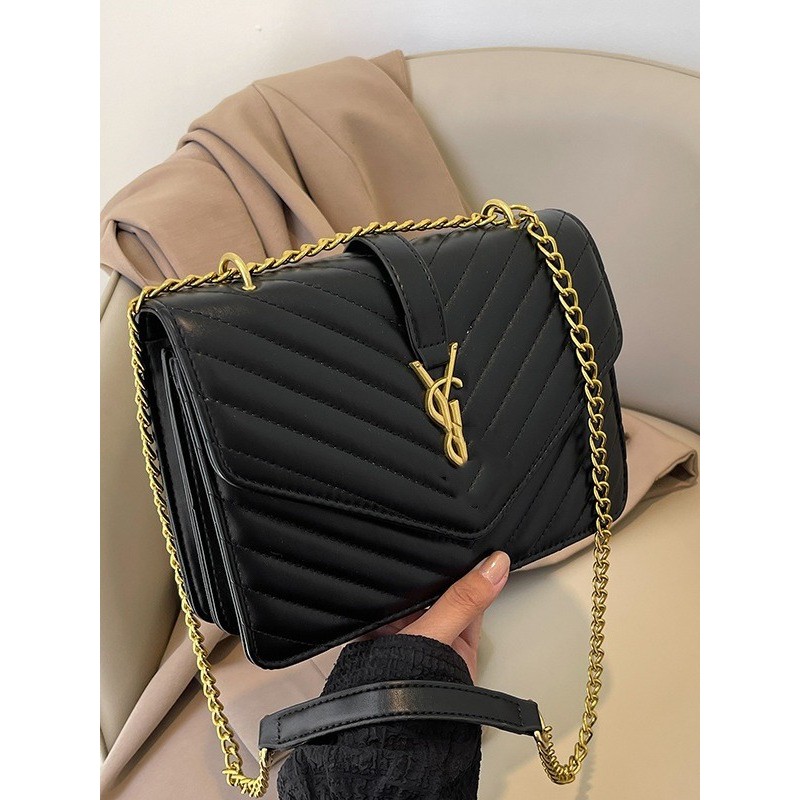 Fashion Women's Bag2025New Chanel Style Quilted Bag Chain Crossbody Small Square Bag Super Popular S