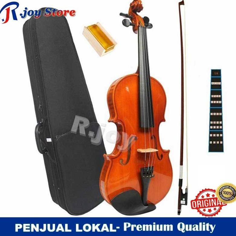 4/4 Ukuran Akustik Biola Kit Alami Akustik Kayu Solid Spruce Api Maple Veneer Biola Biola dengan Kai