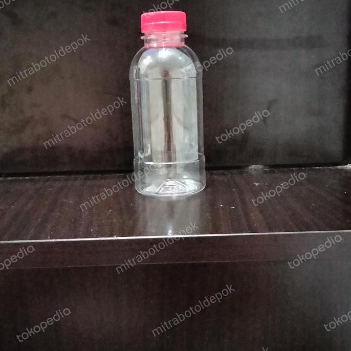 Botol plastik 200ml cabe tutup SN segel warna-warni
