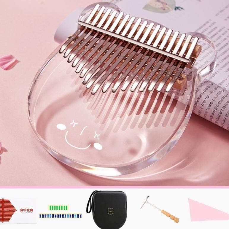 IDEELAB Kalimba 17/21 Keys Acrylic Thumb Piano Kecapi Jari Kalimba Instrumen- Kalimba Alat Musik
