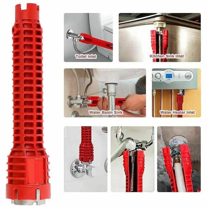 New Kunci Pipa Kran Air Wastafel - Merah