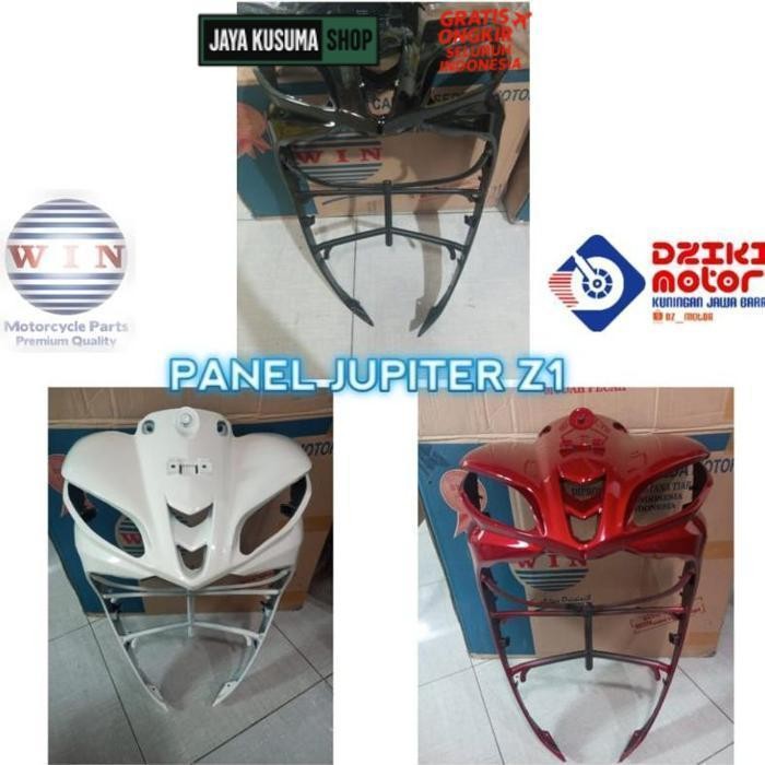 Berkualitas Panel Tameng Body Depan Yamaha Jupiter Z1 Injection 1Yd Hitam Merah Putih Merek Win Grat