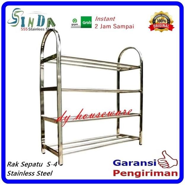 Rak Sepatu Rak Sandal Susun Stainless 5 Susun Full Stainles Kokoh