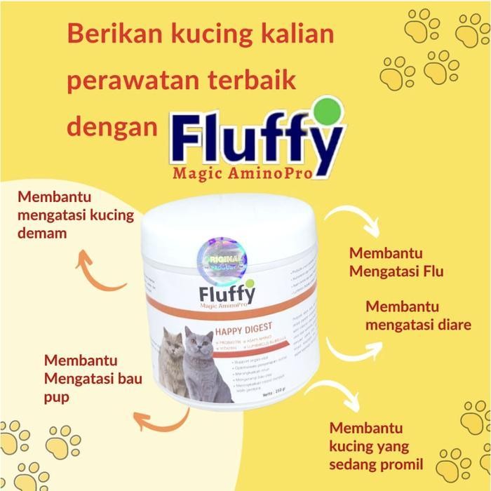 Fluffy Magic AminoPro Happy Digest Vitamin Flu Diare Demam