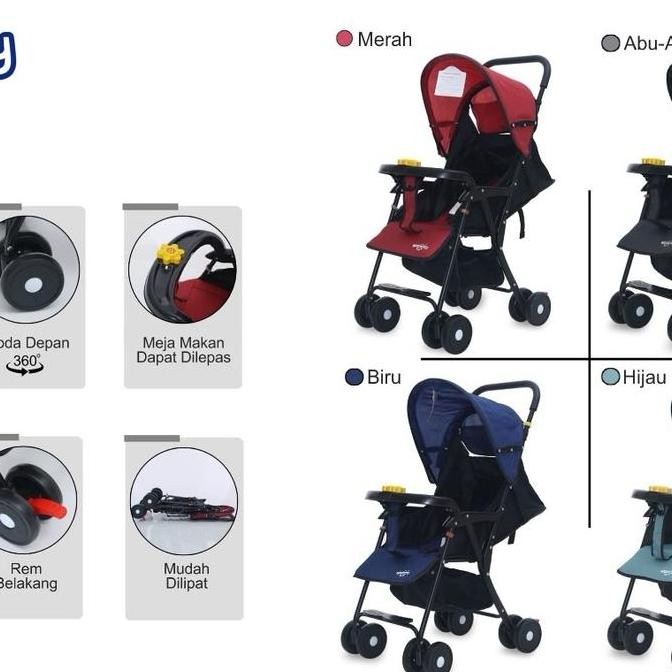 Space Baby Stroller Sb-6202 ( Handle Depan Belakang )