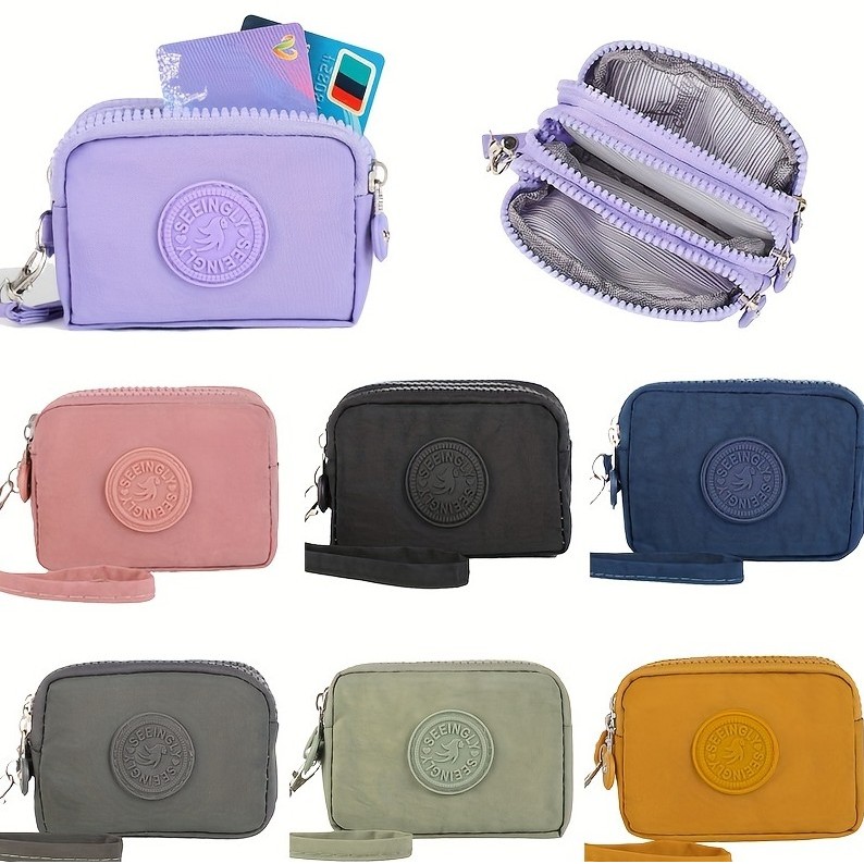 Dompet 3 Lapis Dengan Resleting Seeingly Mini Wallet Zipper Wallet Dompet Wanita 3 Lapis Dompet Kart