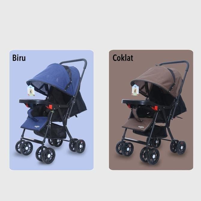 Stroller Spacebaby Sb 214 Gagang Dorong Hadap Depan Belakang + Meja Makan ( Kereta Dorong Bayi )