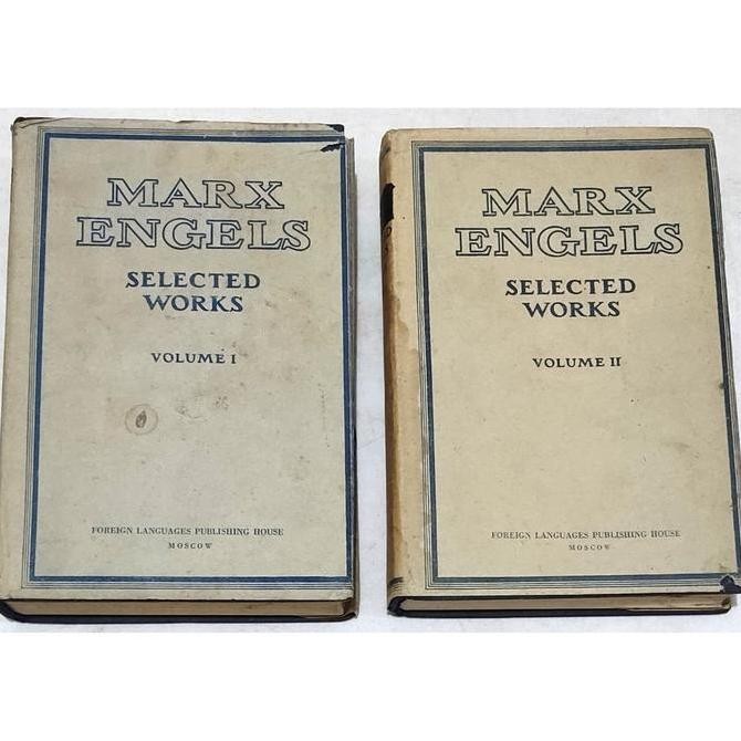 Premium Paket Complete Set 2 Buku MARX ENGELS - SELECTED WORKS ( SOVIET UNION, 1955 ) _ D3 Promo