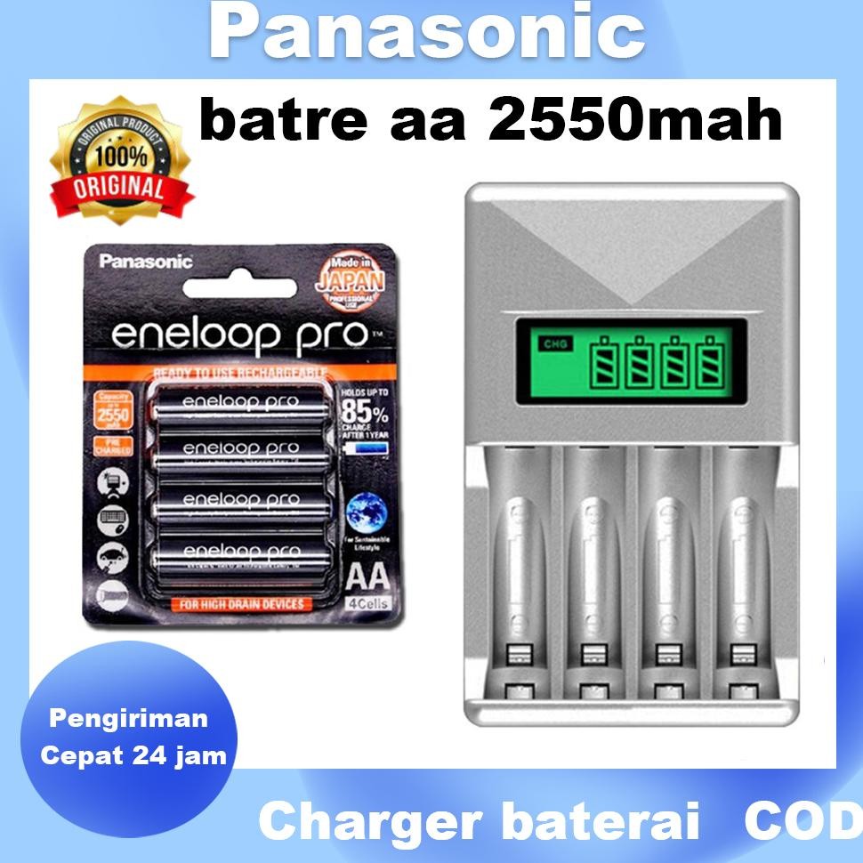 Baterai eneloop pro 100% Asli Baterai isi ulang  AA atau AA x 4 PC batre aa charger baterai baterai 
