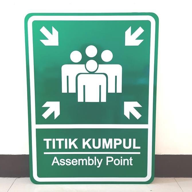 Rambu Titik Kumpul 45Cm X 60Cm Plat Alumunium