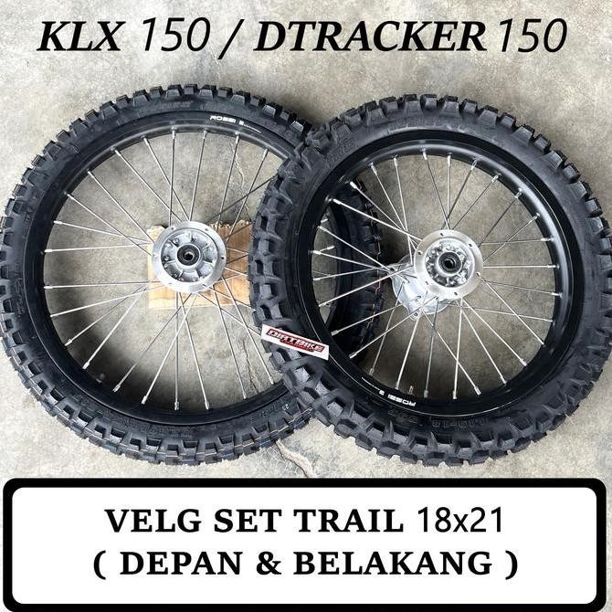 Velg SET KLX 18 21 Depan Belakang Lingkar SET + BAN Trail 36H 28H