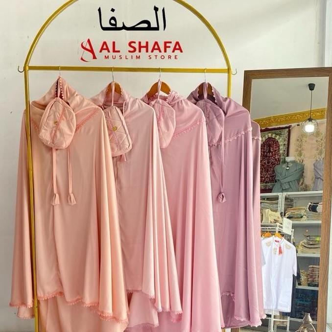 Mukena Armany Silk Renda Prada Premium