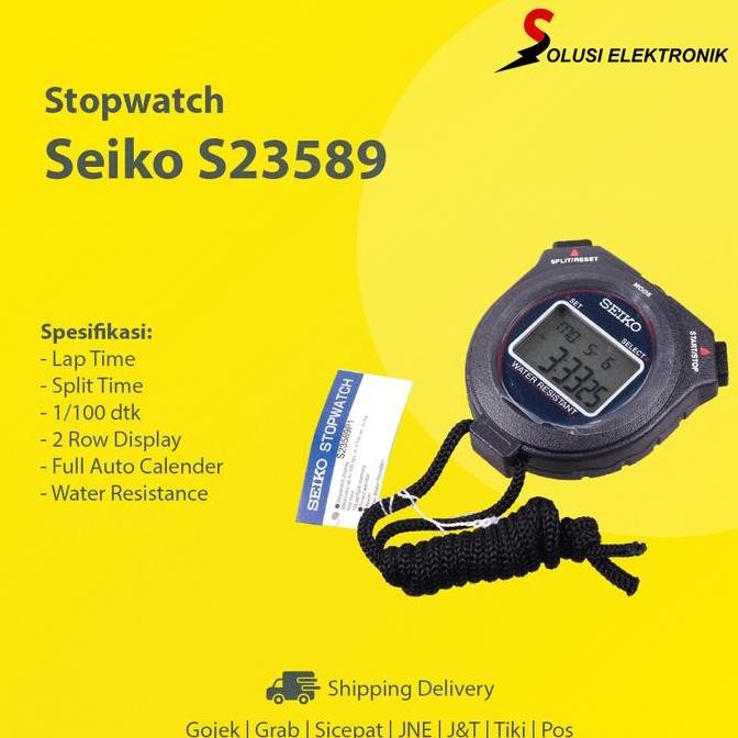 Seiko S23589 Stopwatch Alat Pengukur Waktu Stop Watch Seiko S23589