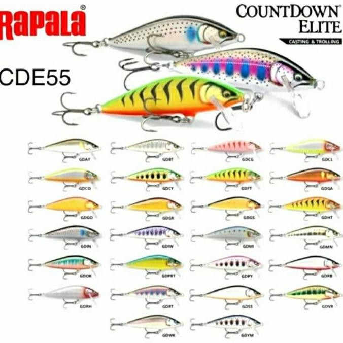 BEBAS ONGKIR - Umpan Rapala Countdown Elite CDE55 - Original