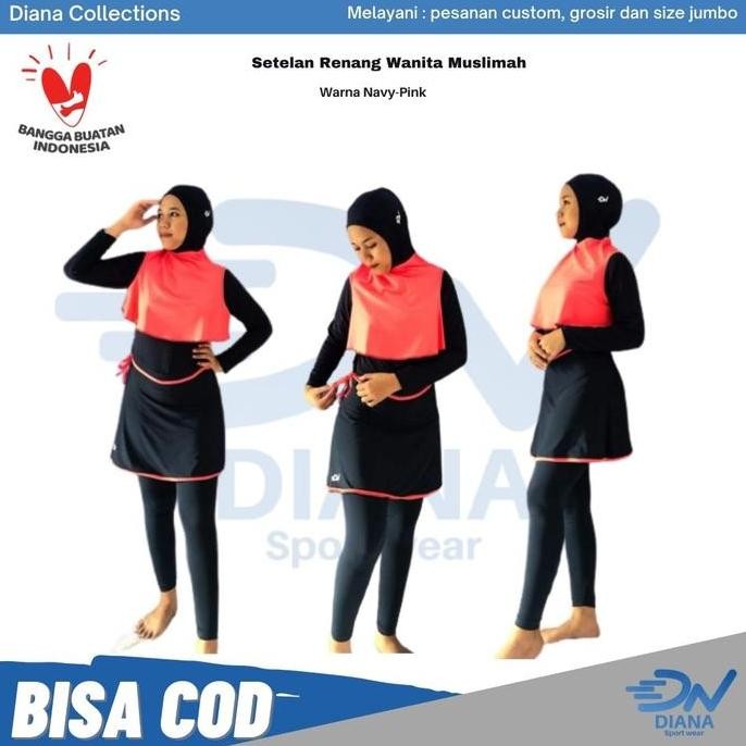 Baju renang muslim jumbo/Baju renang muslim wanita/Pakaian renang muslim/Kerudung renang/Set baju re