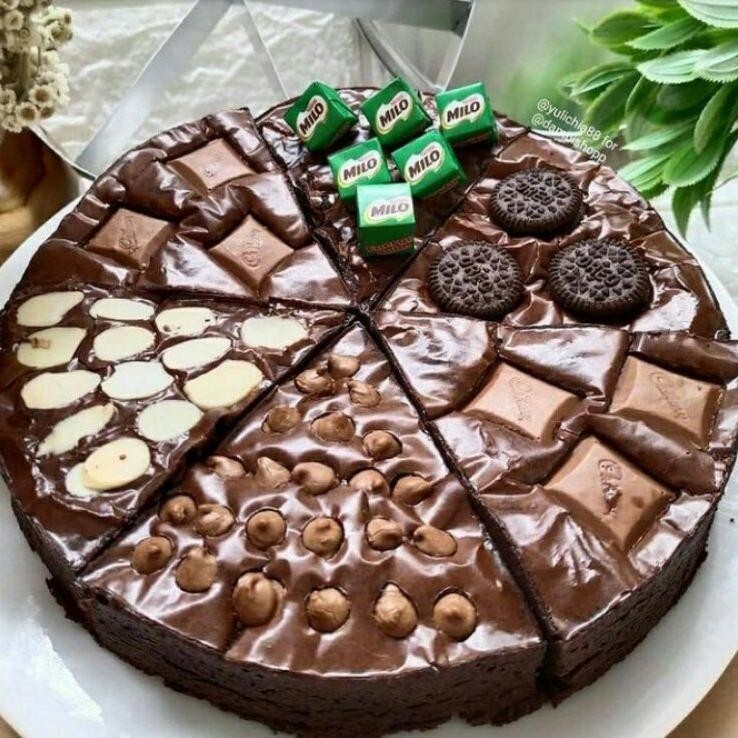 Fudge Brownies Bulat 20Cmpizza Brownies 20Cmhampers Lebaranhampers C Enakk Bogorku