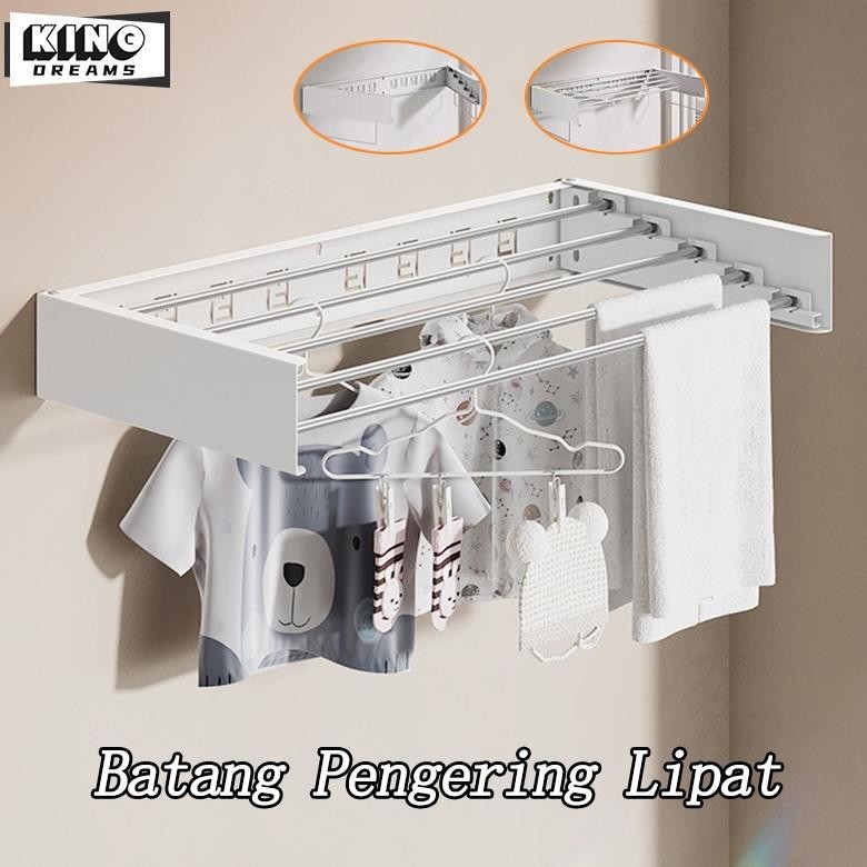 Rak Jemuran Pakaian Lipat Dalam Ruangan Rak Jemuran Pakaian Pakaian Handuk Sepatu Tempel Dinding Bal