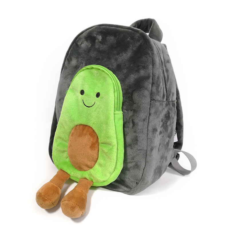 Tas Sekolah Anak-anak Mewah Lucu Alpukat 3D Kartun Ransel Permen Warna Ransel Anak-anak