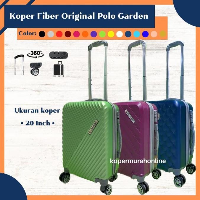 TERLARIS - PROMO koper fiber polos Polo Garden 20 inch cabin