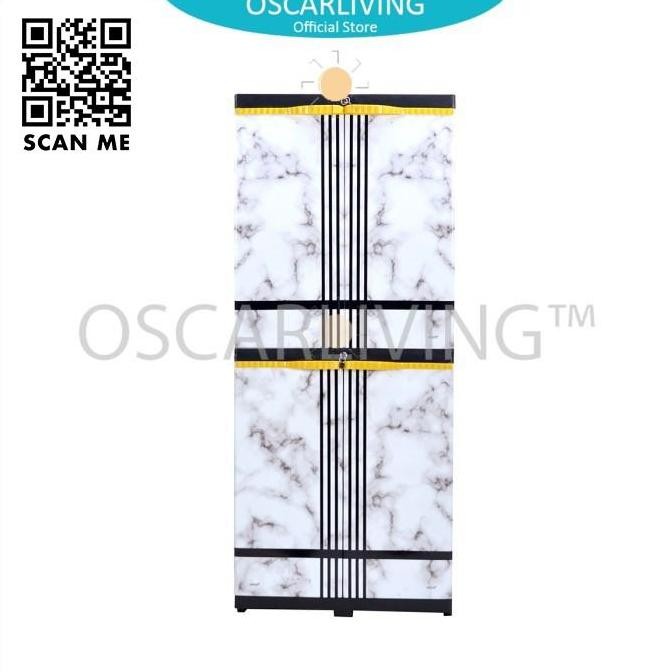 TERMURAH Lemari Plastik Sinbak 4 Susun Kunci MARMER