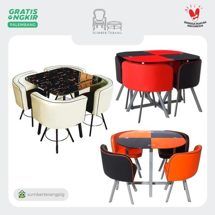 NEW - Meja Cafe Kursi Cafe Besi Bar Meja Makan Minimalis Kaca Meja Kantor