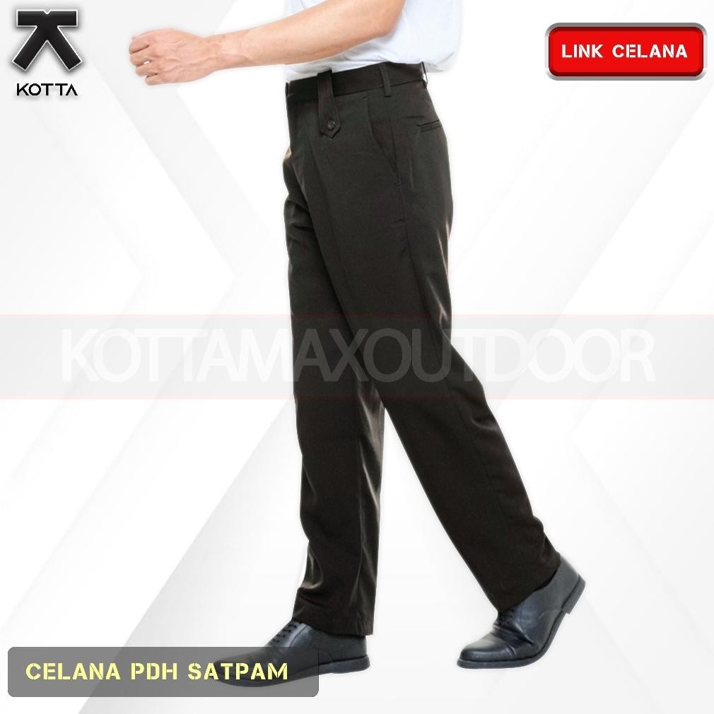 Recomend Celana Panjang Bahan PDL Satpam Coklat Gelap PDH Satpam Coklat Gelap Halus 