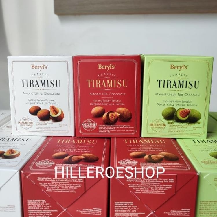 Coklat Beryls Tiramisu Almond 100Gram Beryls Cokelat Malaysia Chocolate Halal 100Gr