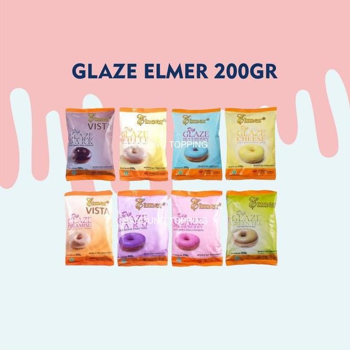 New Dip glaze elmer topping 200gr Coklat Pisang Selai