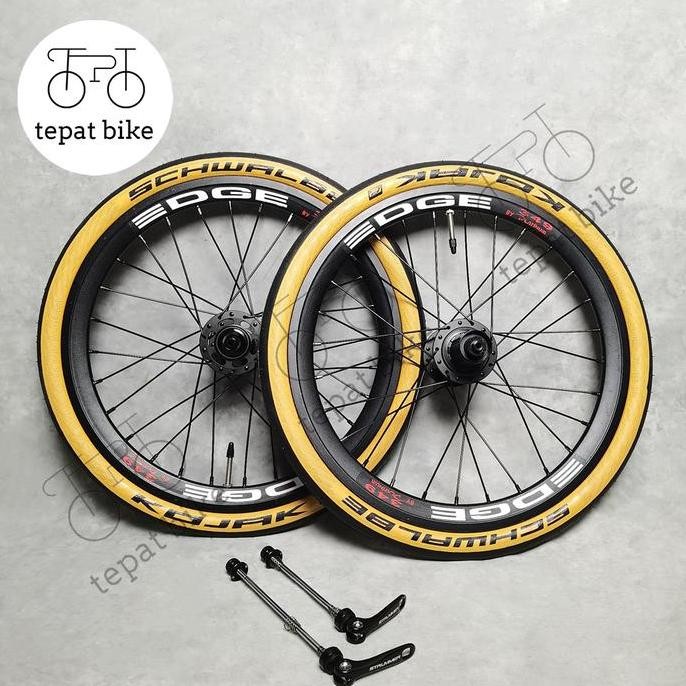 Wheelset 16 Plus 349 Edge + Strummer HM-280 6-Pawls 28H QR Disc / Roda Jadi Folding Bike SMR