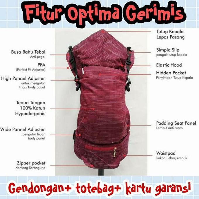 Ready Optima V3 Nana Baby Carrier Gendongan Ssc Bayi Newborn Toddler