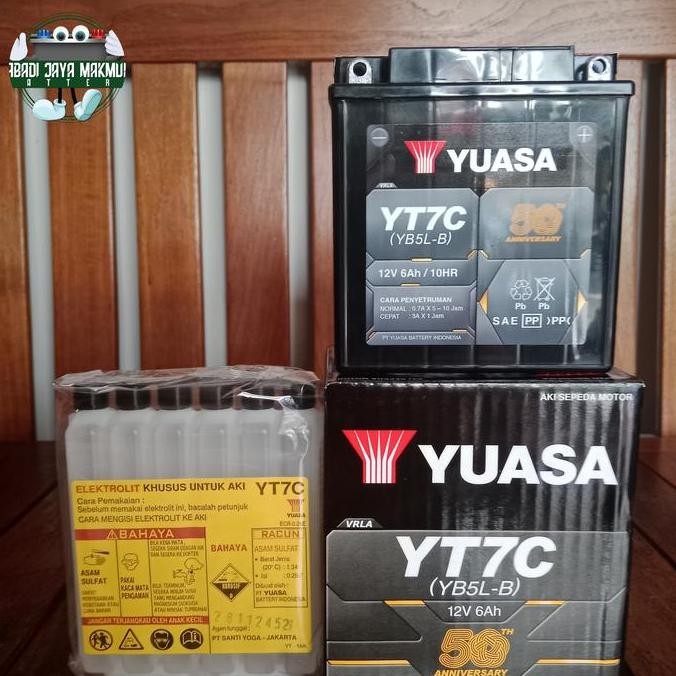 Aki Motor Yamaha Mio Sporty, Honda Supra Yuasa Yt7C Aki Kering